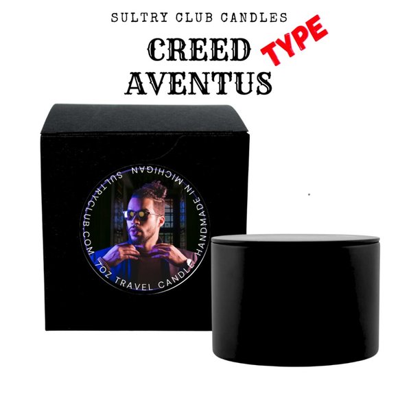 CREED AVENTUS TYPE ROMANTIC TRAVEL CANDLE - Picture 2 of 2